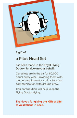 Gift of Life Card: Pilot Head Set