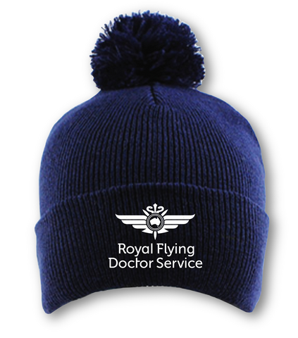 Flying Doctor Navy Pom Pom Beanie