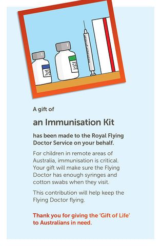 Gift of Life Cards: Immunisation